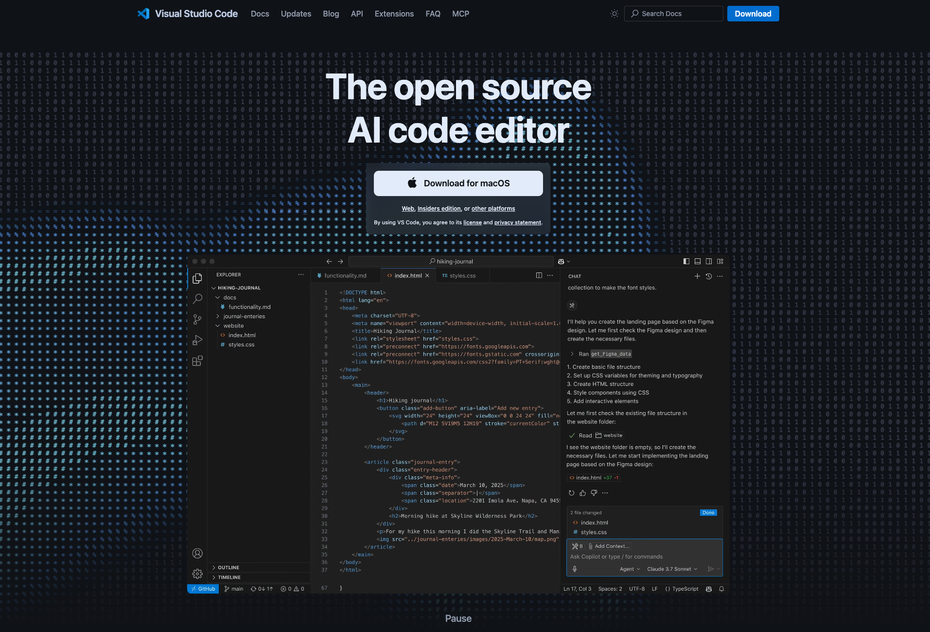 vs code screenshot
